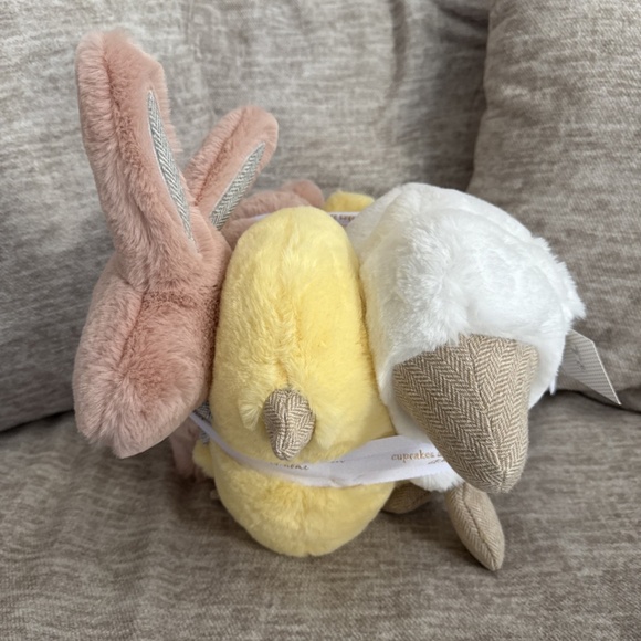 Cupcakes and Cashmere 3 Decorative Pillows, RABBIT, LAMB, CHICK